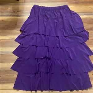 Purple ruffle skirt